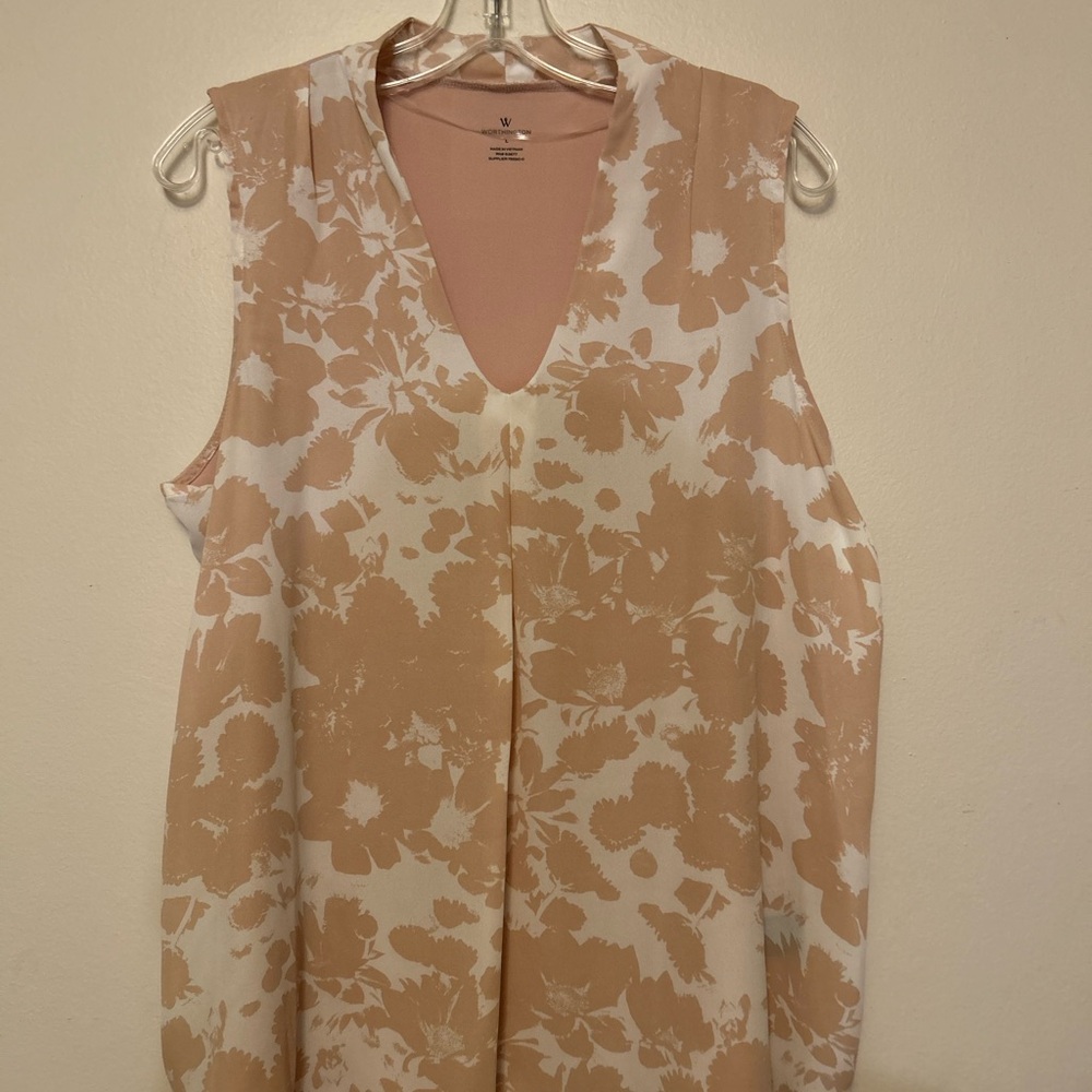 Worthington Floral Sleeveless Blouse
